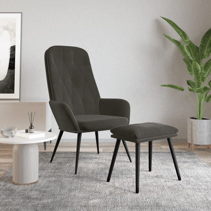Relaxstoel Met Voetenbank Fluweel 1
