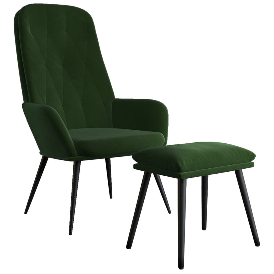 Relaxstoel Met Voetenbank Fluweel 1
