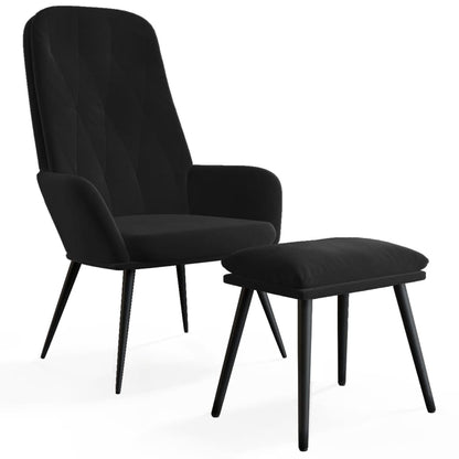 Relaxstoel Met Voetenbank Fluweel 1