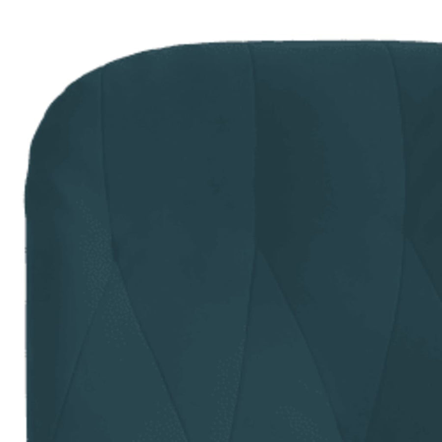 Relaxstoel met voetenbank fluweel blauw