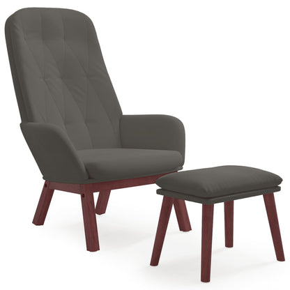 Relaxstoel Met Voetenbank Fluweel 1