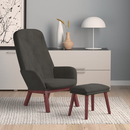 Relaxstoel Met Voetenbank Fluweel 1