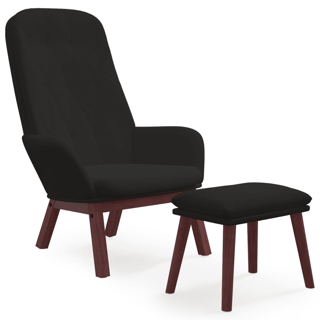 Relaxstoel Met Voetenbank Fluweel 1