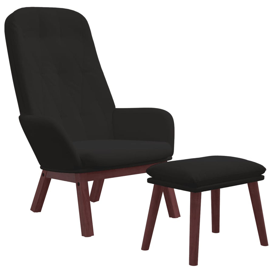 Relaxstoel Met Voetenbank Fluweel 1