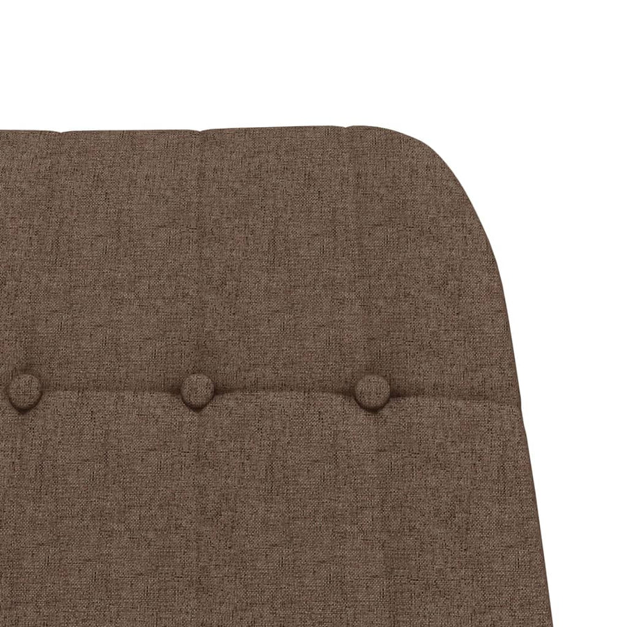 Schommelstoel met voetenbank stof taupe