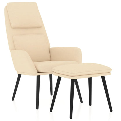 Relaxstoel Met Voetenbank Stof Kleurig 1
