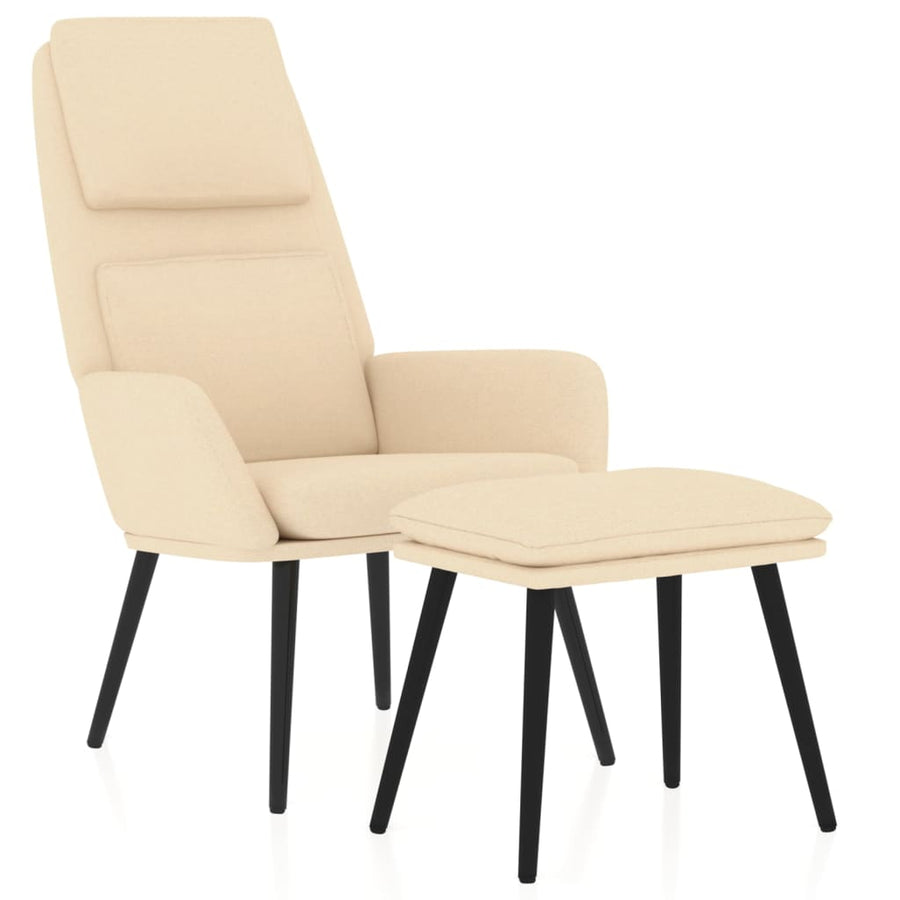 Relaxstoel Met Voetenbank Stof Kleurig 1