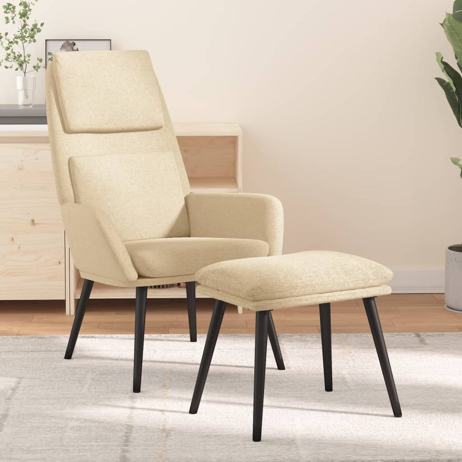 Relaxstoel Met Voetenbank Stof Kleurig 1