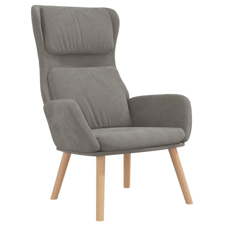 Relaxstoel Met Voetenbank Fluweel 1