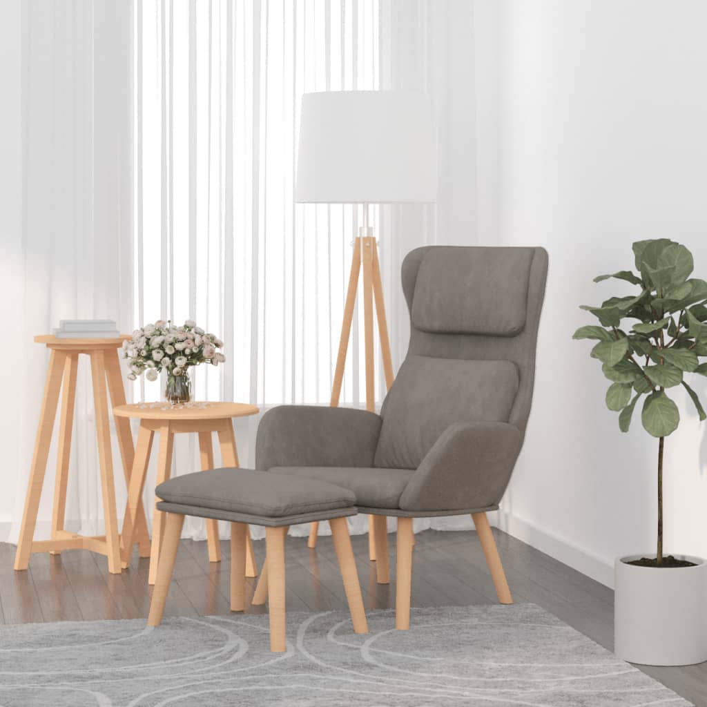 Relaxstoel Met Voetenbank Fluweel 1