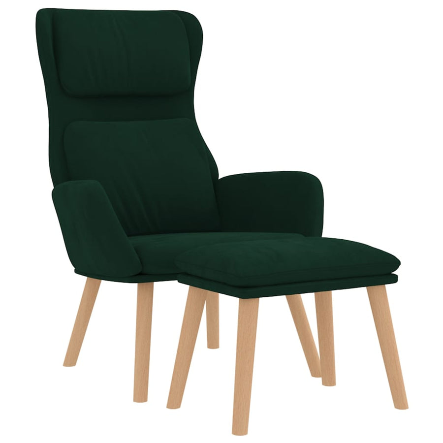 Relaxstoel Met Voetenbank Fluweel 1