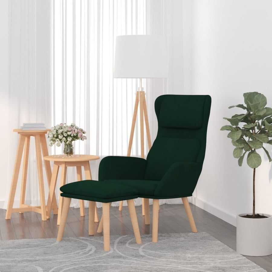Relaxstoel Met Voetenbank Fluweel 1