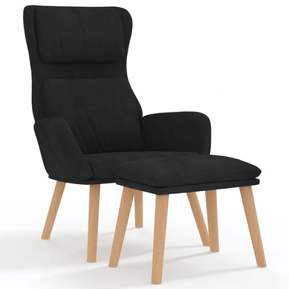 Relaxstoel Met Voetenbank Fluweel 1