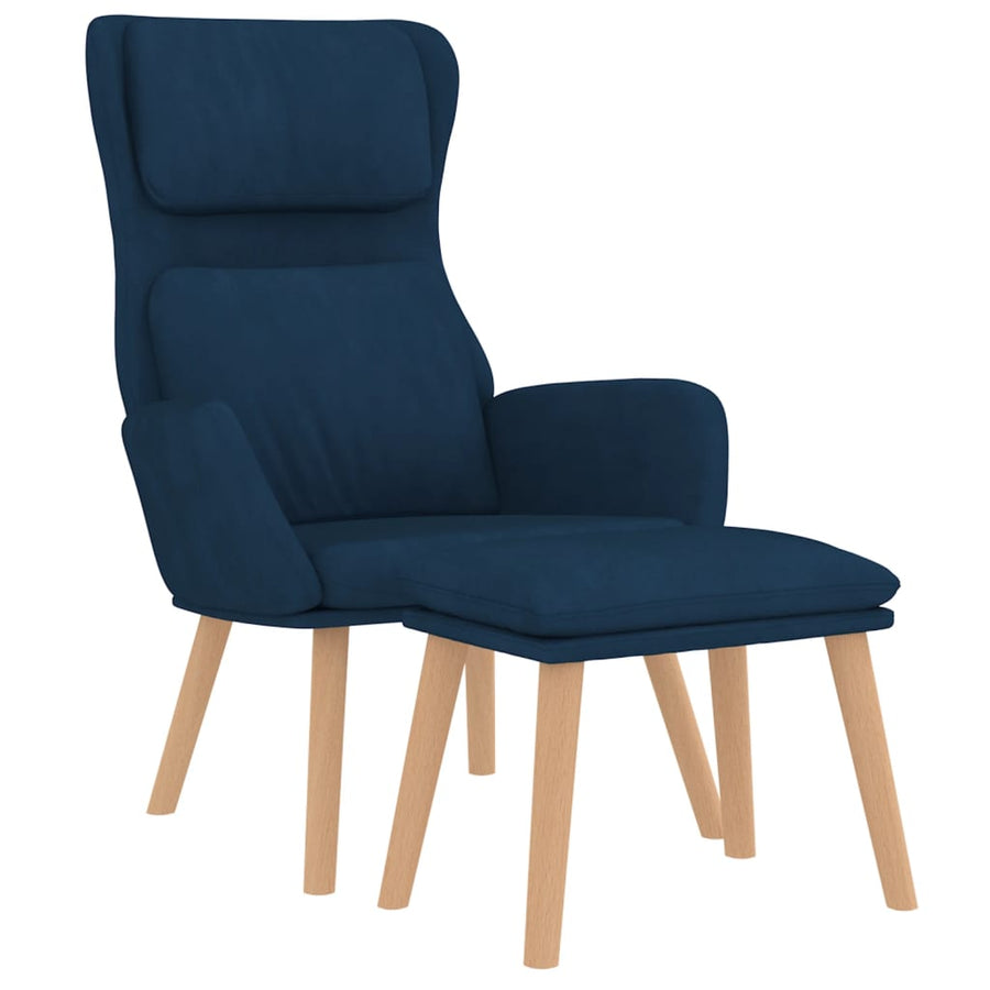 Relaxstoel Met Voetenbank Fluweel 1
