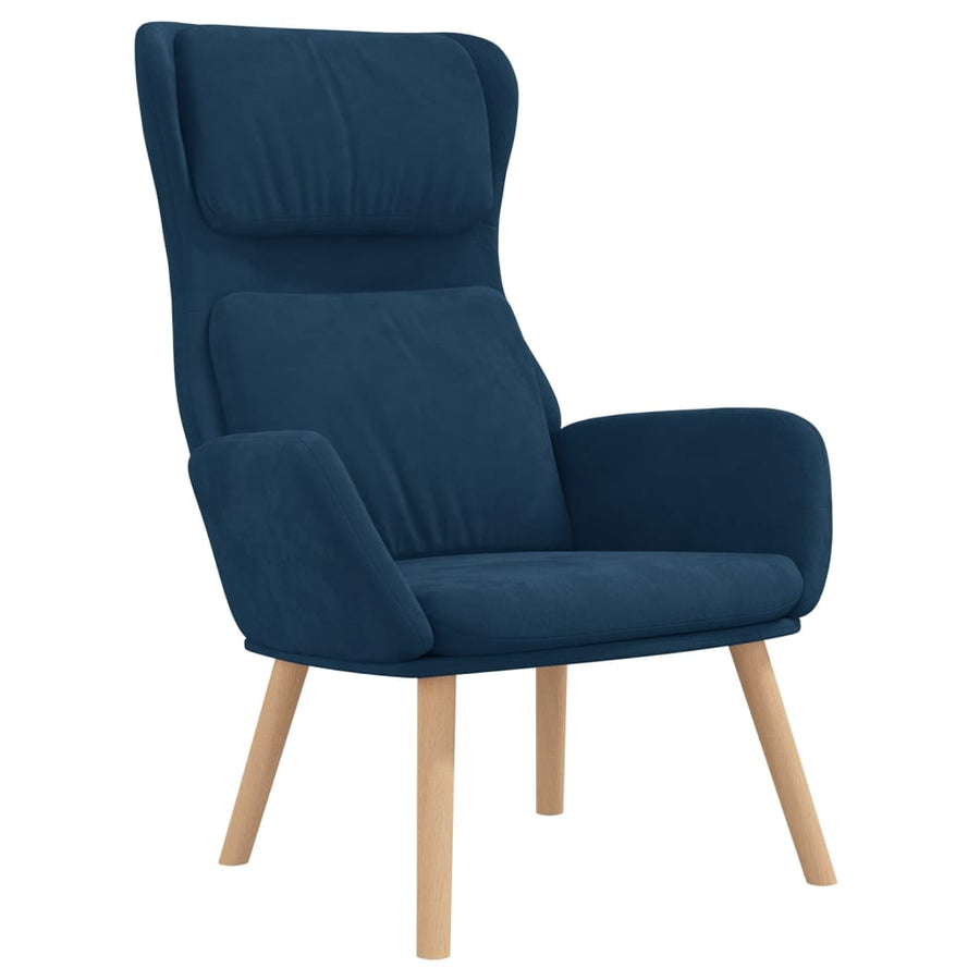 Relaxstoel Met Voetenbank Fluweel 1
