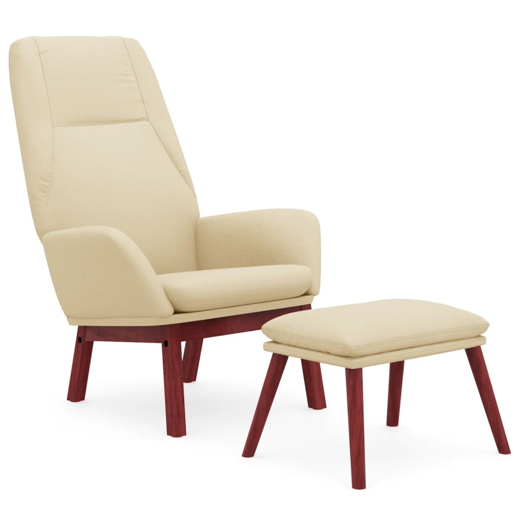 Relaxstoel Met Voetenbank Stof Kleurig 1