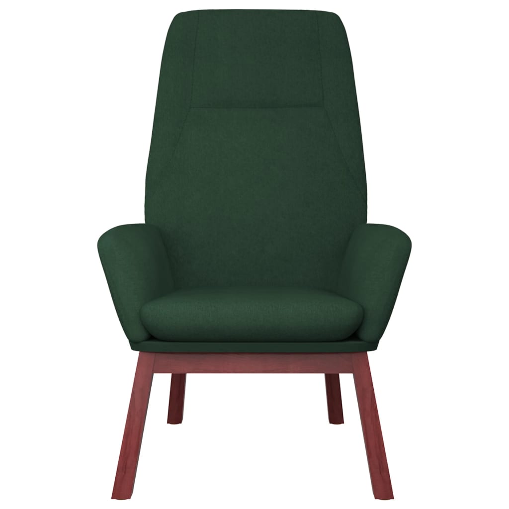 Relaxstoel met voetenbank stof donkergroen