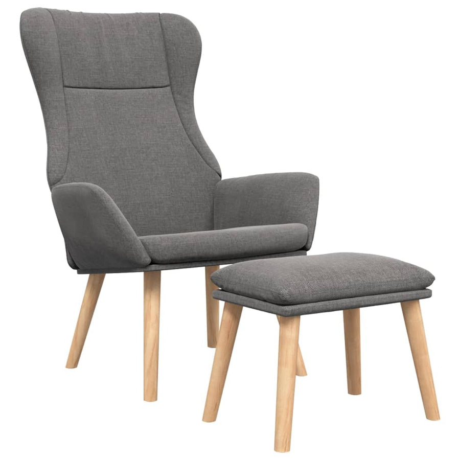 Relaxstoel Met Voetenbankje Stof 1