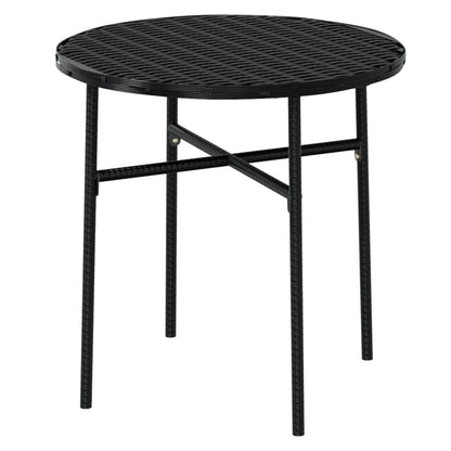 -Delige Tuinset Poly Rattan Zwart