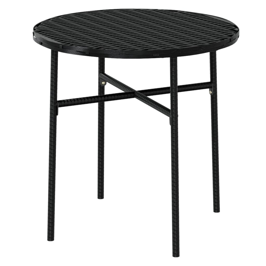 -Delige Tuinset Poly Rattan Zwart