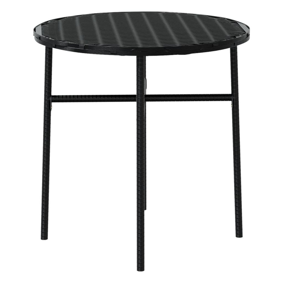 -Delige Tuinset Poly Rattan Zwart
