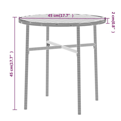 -Delige Tuinset Poly Rattan Zwart