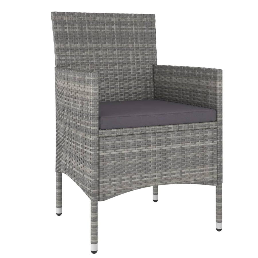 -Delige Tuinset Poly Rattan Grijs