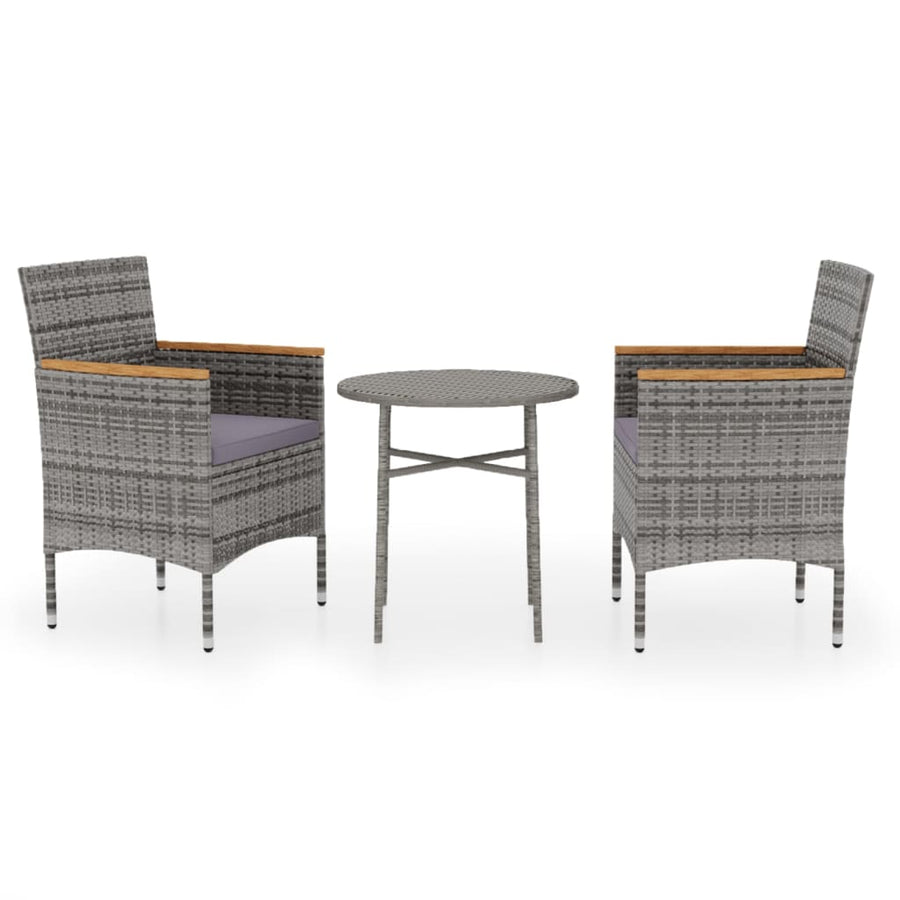 -Delige Tuinset Poly Rattan Grijs en bruin