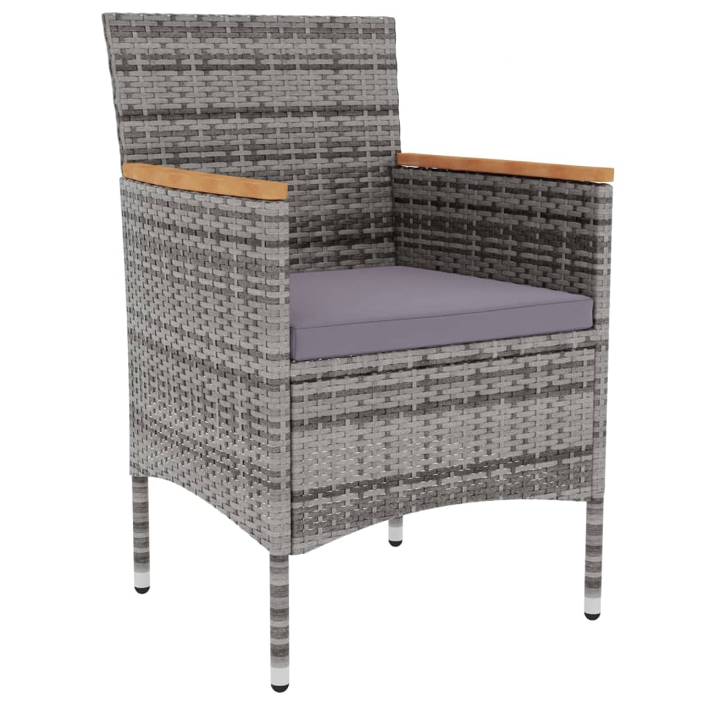 -Delige Tuinset Poly Rattan Grijs en bruin