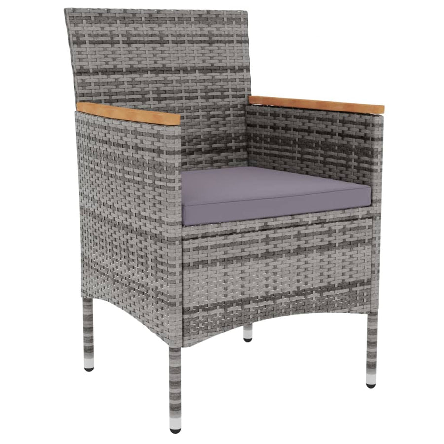 -Delige Tuinset Poly Rattan Grijs en bruin