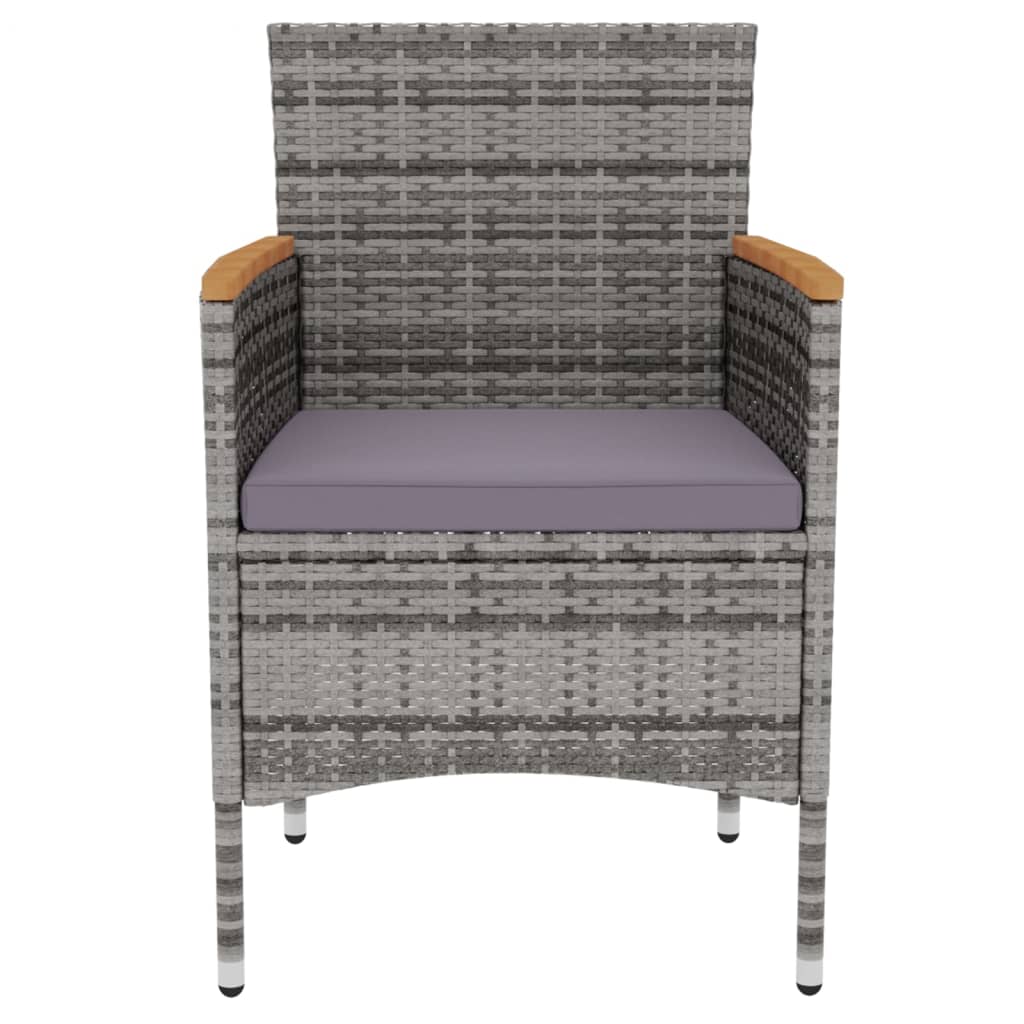 -Delige Tuinset Poly Rattan Grijs en bruin