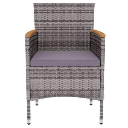 -Delige Tuinset Poly Rattan Grijs en bruin