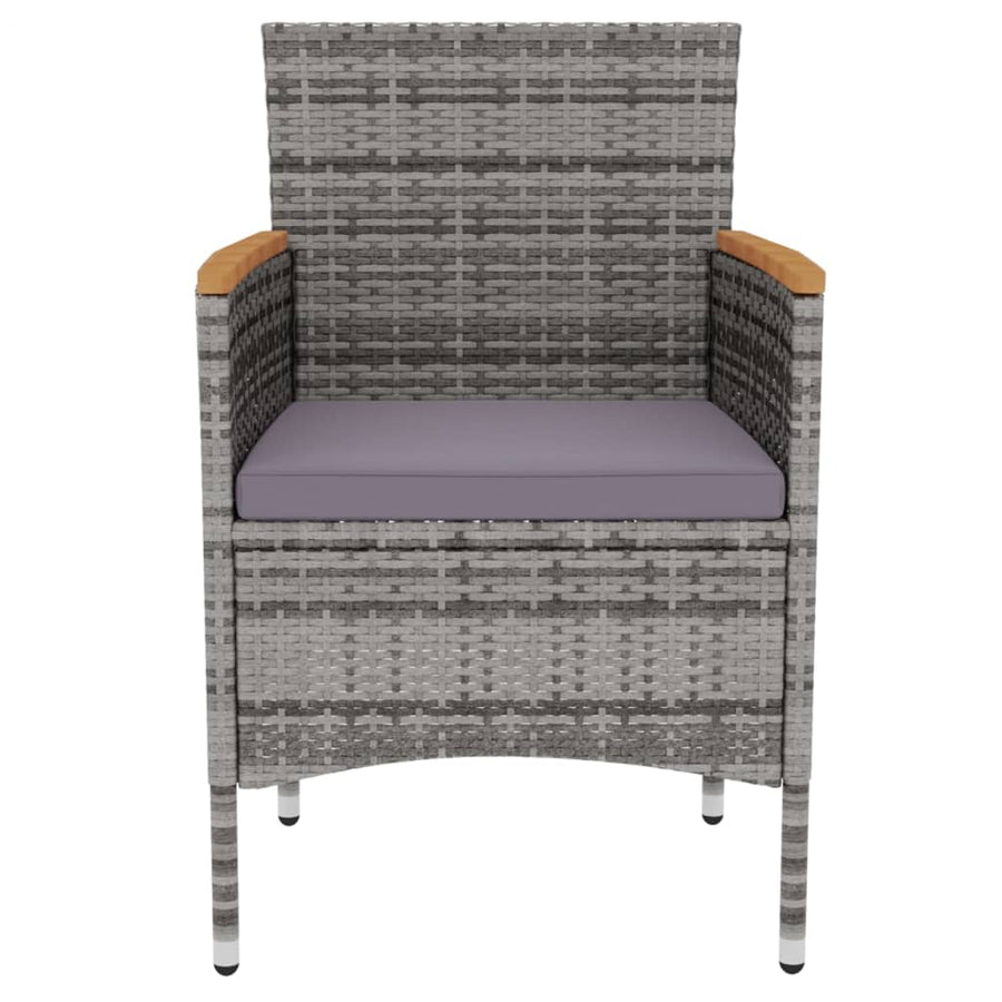 -Delige Tuinset Poly Rattan Grijs en bruin