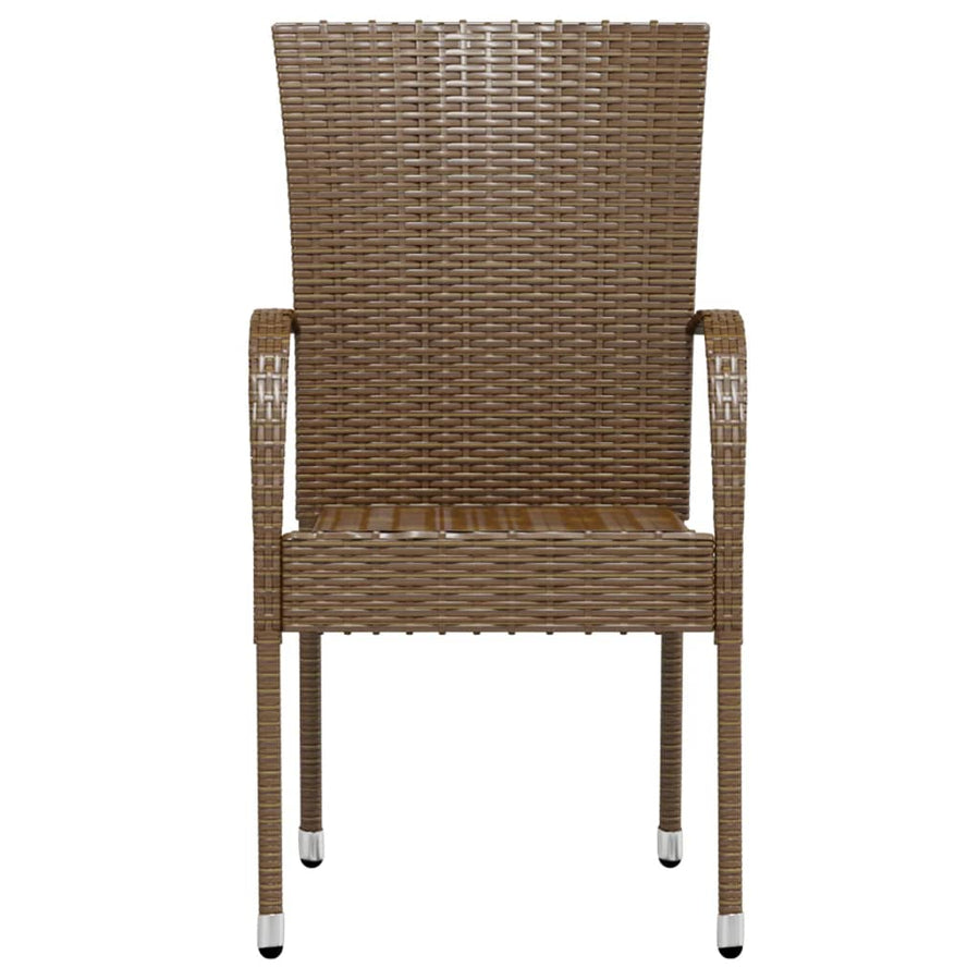-Delige Tuinset Poly Rattan Bruin