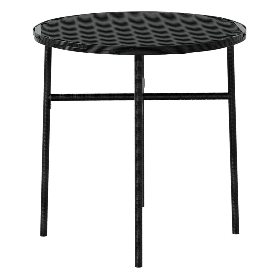 -Delige Tuinset Poly Rattan Zwart