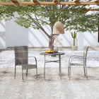 -Delige Tuinset Poly Rattan Grijs