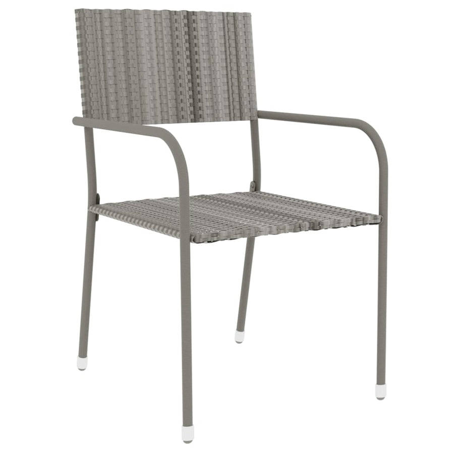 -Delige Tuinset Poly Rattan Grijs