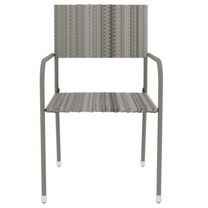 -Delige Tuinset Poly Rattan Grijs