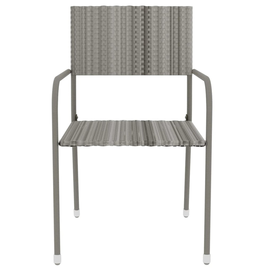 -Delige Tuinset Poly Rattan Grijs