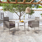 -Delige Tuinset Poly Rattan Kleurig Antraciet