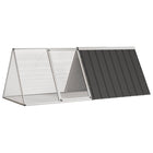 Rabbit hutch 201.5x80.5x71 cm galvanised steel anthracite