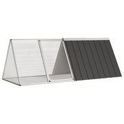 Konijnenhok 201,5x80,5x71 cm gegalvaniseerd staal antraciet