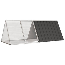 Konijnenhok 201,5x80,5x71 cm gegalvaniseerd staal antraciet