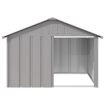 Hondenhok 116,5x103x81,5 cm gegalvaniseerd staal grijs
