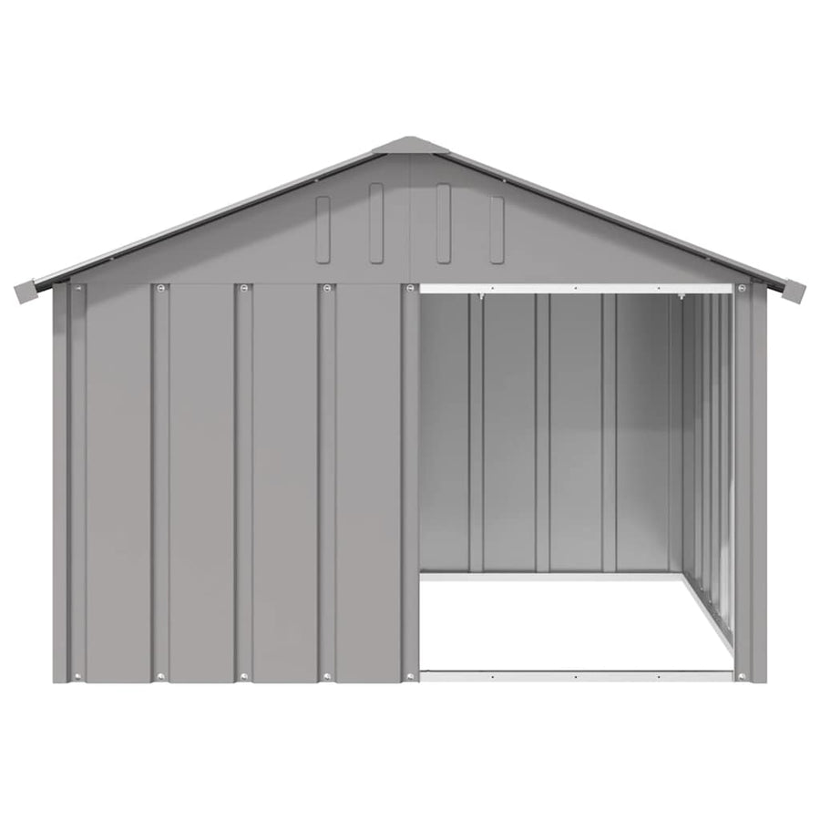 Hondenhok 116,5x103x81,5 cm gegalvaniseerd staal grijs