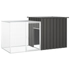 Kippenhok 200x91x100 cm gegalvaniseerd staal antraciet