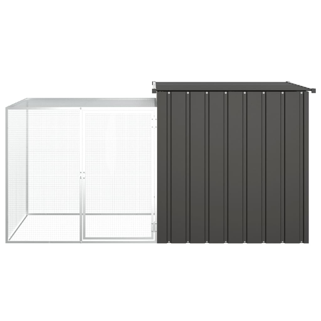 Kippenhok Gegalvaniseerd Staal Kleurig 200 x 91 x 100 cm Antraciet