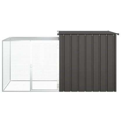 Kippenhok Gegalvaniseerd Staal Kleurig 200 x 91 x 100 cm Antraciet
