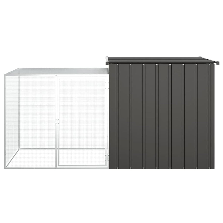 Kippenhok Gegalvaniseerd Staal Kleurig 200 x 91 x 100 cm Antraciet