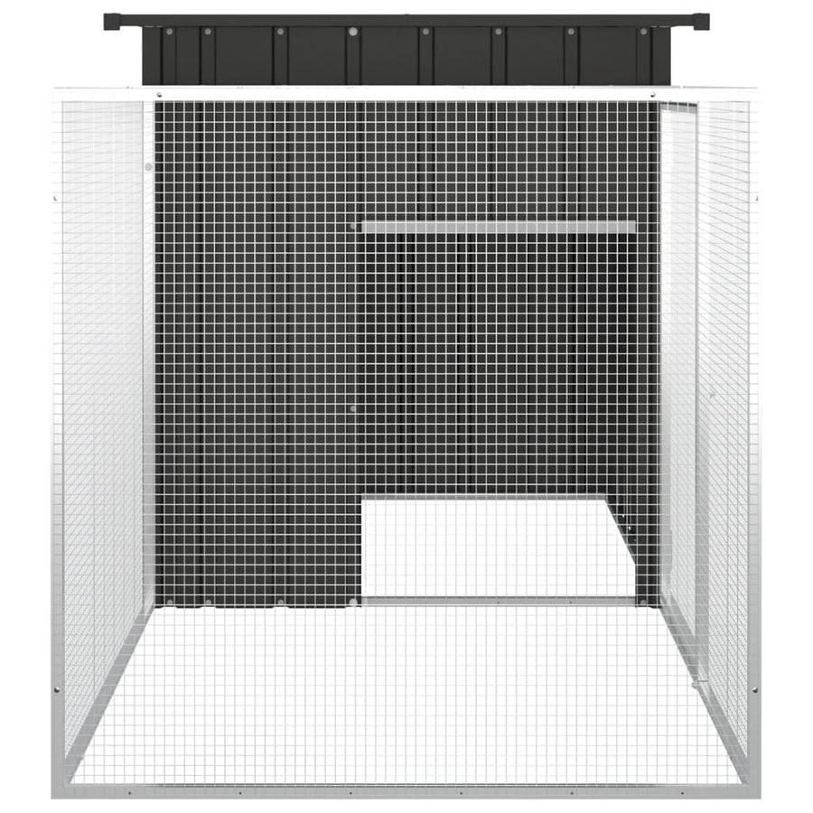Kippenhok Gegalvaniseerd Staal Kleurig 200 x 91 x 100 cm Antraciet
